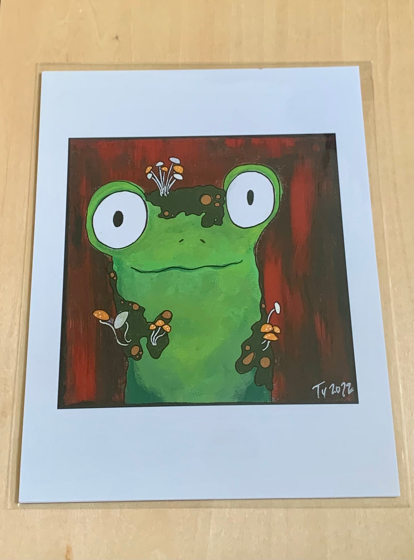 Mushroom Frog Print