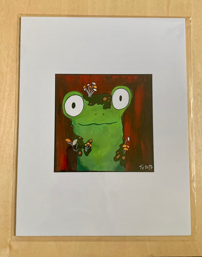 Mushroom Frog Print